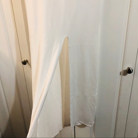 White Open Front Shirt - Picture 6 of 8